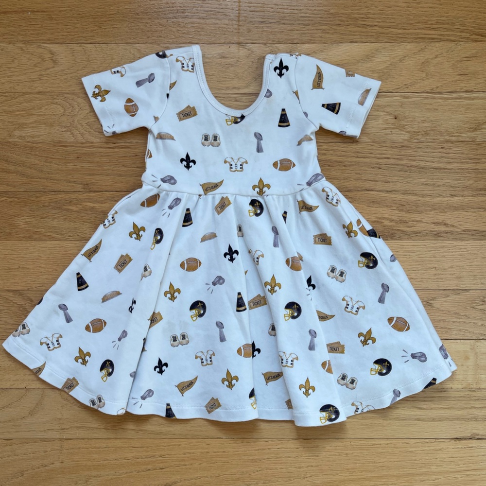 NOLA TAWK EUC New Orleans Saints Football Fleur de Lis Dress